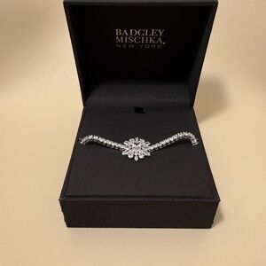 Badgley Mischka Dazzling Silver tone and Rhinestone Bracelet